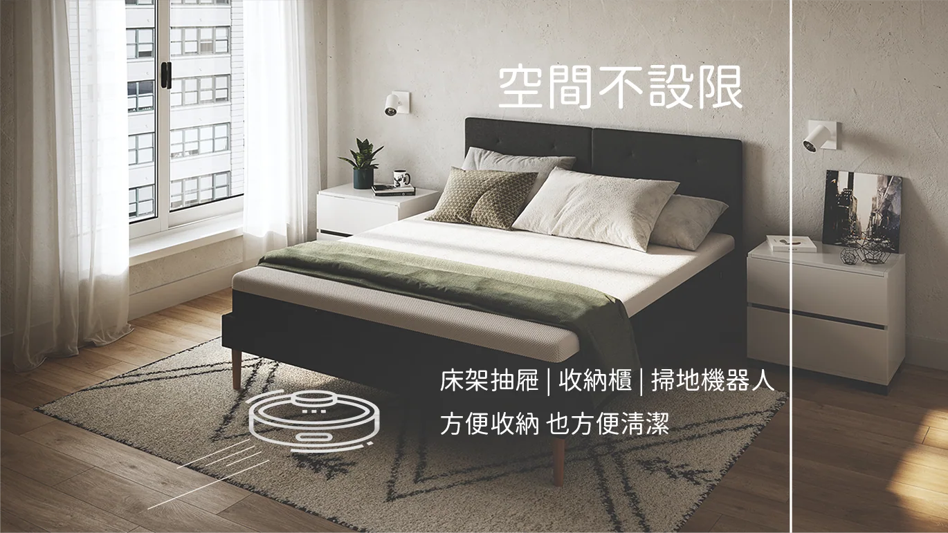 Emma 北歐風床架官方臥室情境圖，用於分析退貨、搬運與退場成本