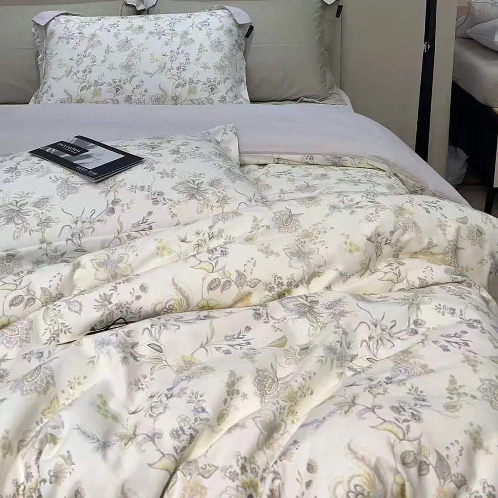 伊德生活特級匹馬棉80支洛曼菲床組官方產品圖,用來檢查花色與實際搭配方向
